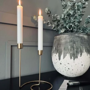 Lysestage - Twin guld assorteret