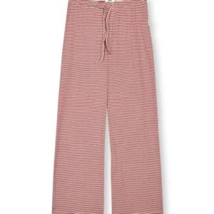 Mads Nørgaard 2x2 Stripe Verona Bukser - Winery/Vanilla Ice 104