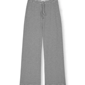 Mads Nørgaard 2x2 Stripe Verona Bukser - Black/Vanilla Ice 104