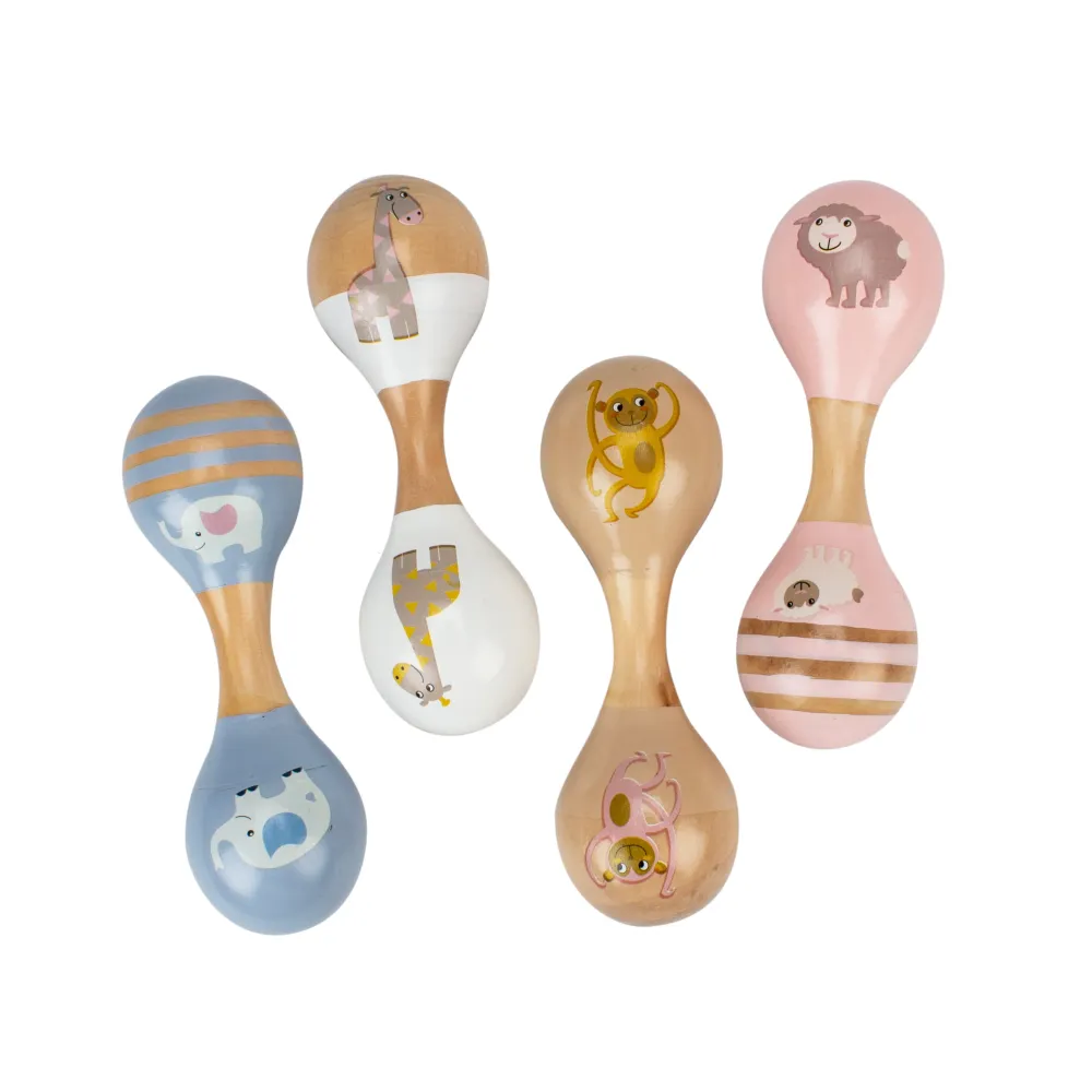 Magni Twofold Maracas med Elefant - Lyseblå