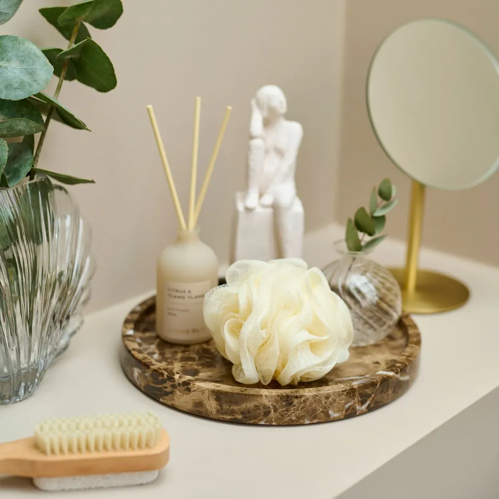 Marble II Rund Bakke Brun