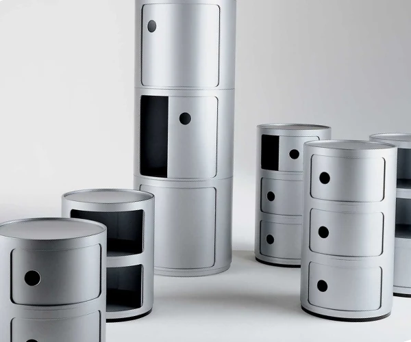 Marine-Grade Kartell Componibili 2 Rum - Platinum