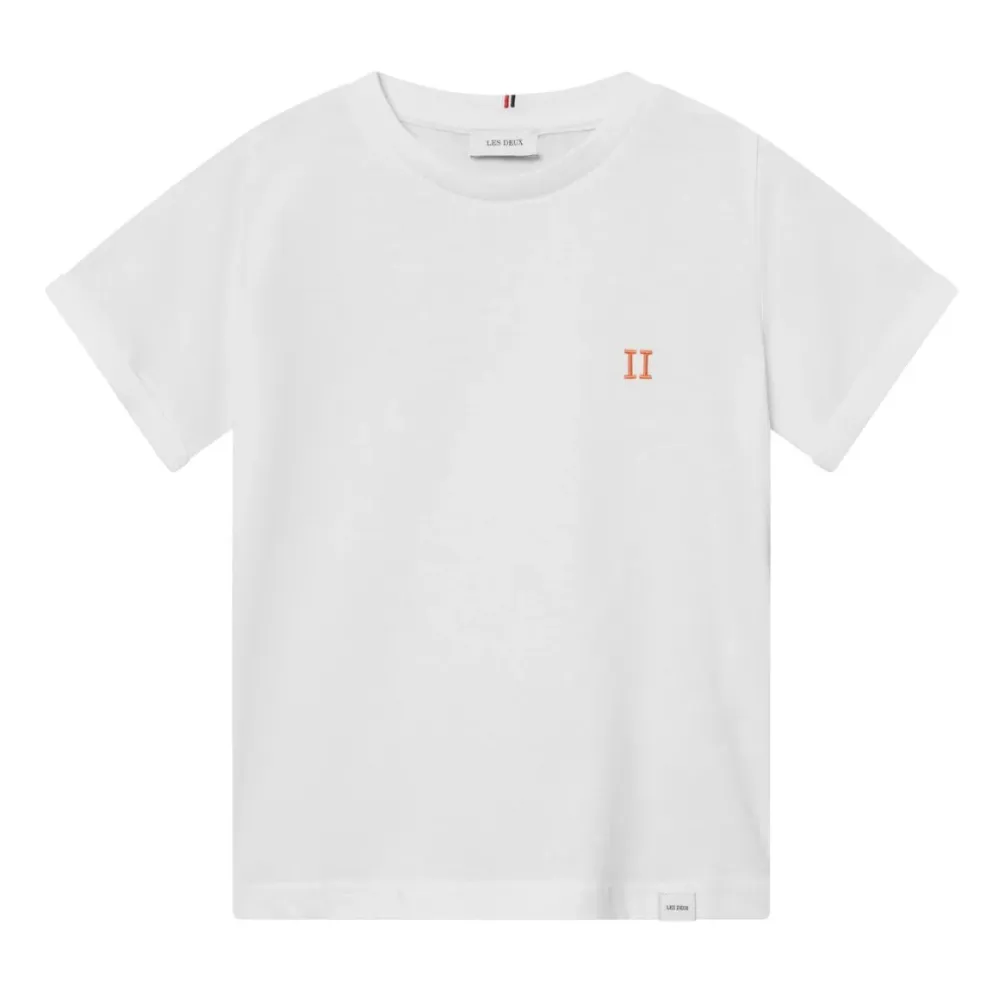 Marine-Grade Les Deux Nørregaard T-Shirt - White/Orange