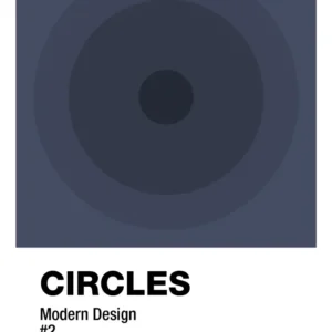 Marine-Grade plakat: circles #2 - petrol 60