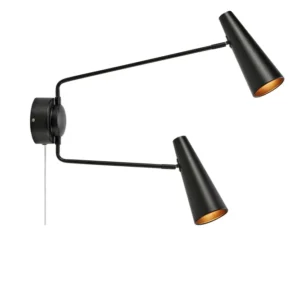Markslöjd Peak Væglampe 2L Ebony