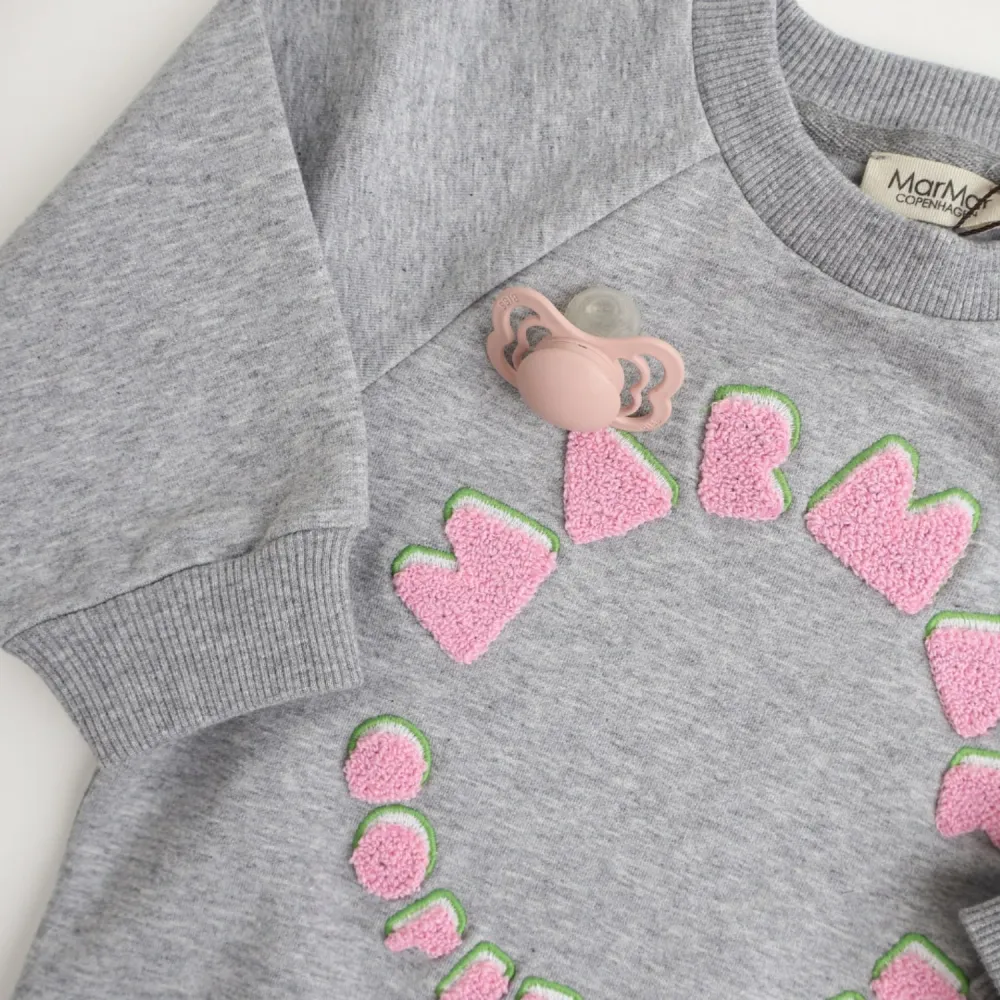 MarMar Double Jersey Blush Logo Theos Sweatshirt - 9" Sunlight Readable