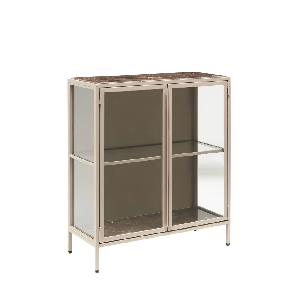 Mason II vitrineskab - lysebrun alloy Brun