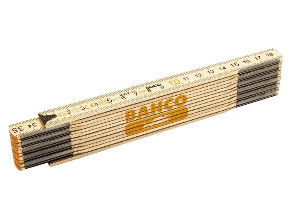 Meterstok træ 2 meter; 12 led