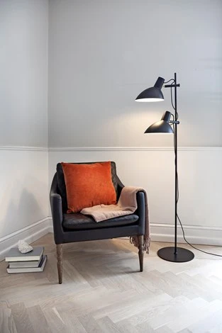 METROPOLE GULVLAMPE 2 ARM ONYX