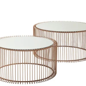 Multifunction Display Kare Design Wire sofabord - copper - sæt á 2
