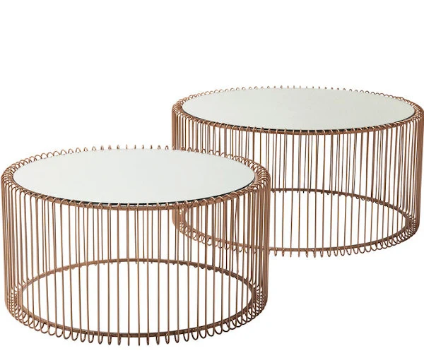 Multifunction Display Kare Design Wire sofabord - copper - sæt á 2