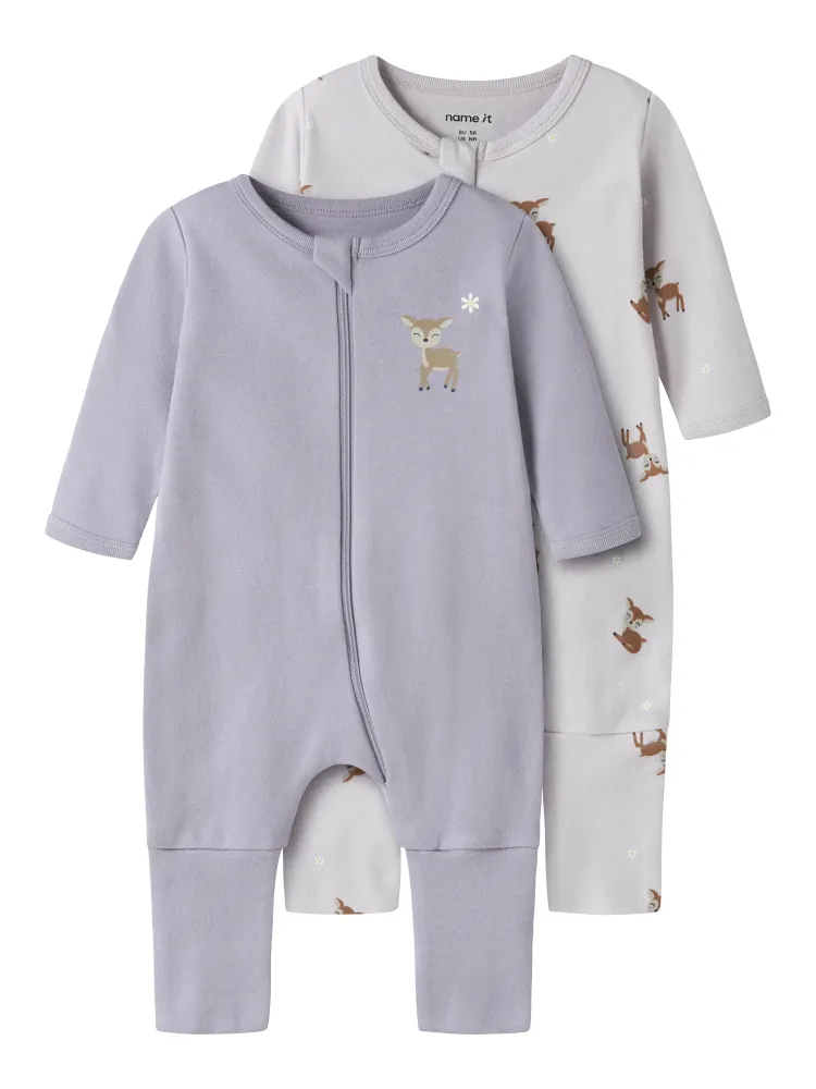 Name It Nightsuit 2 pak Deer - Lilac Marble 50