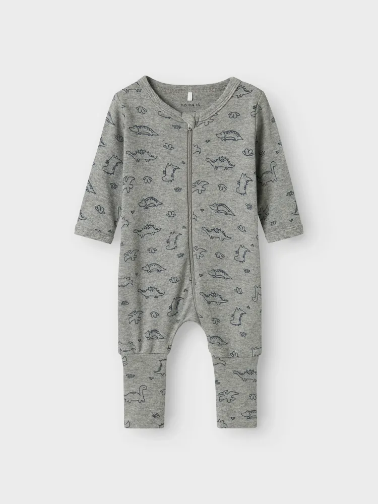 Name It Nightsuit 2 pak Dino - Grey Melange 50