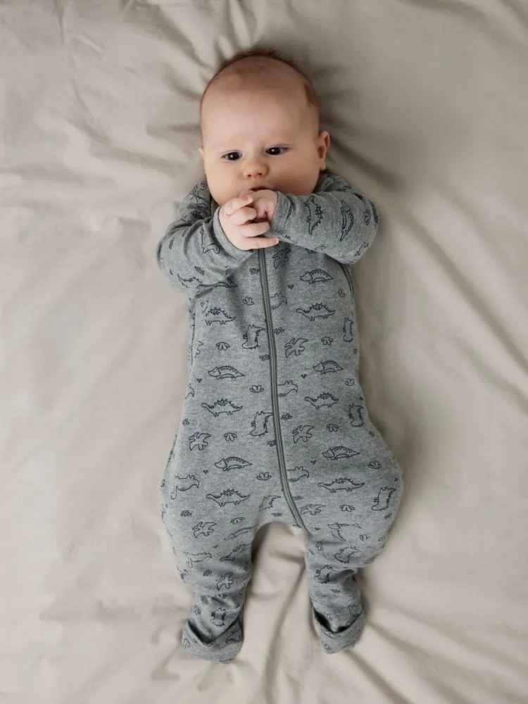 Name It Nightsuit 2 pak Dino - Grey Melange 50