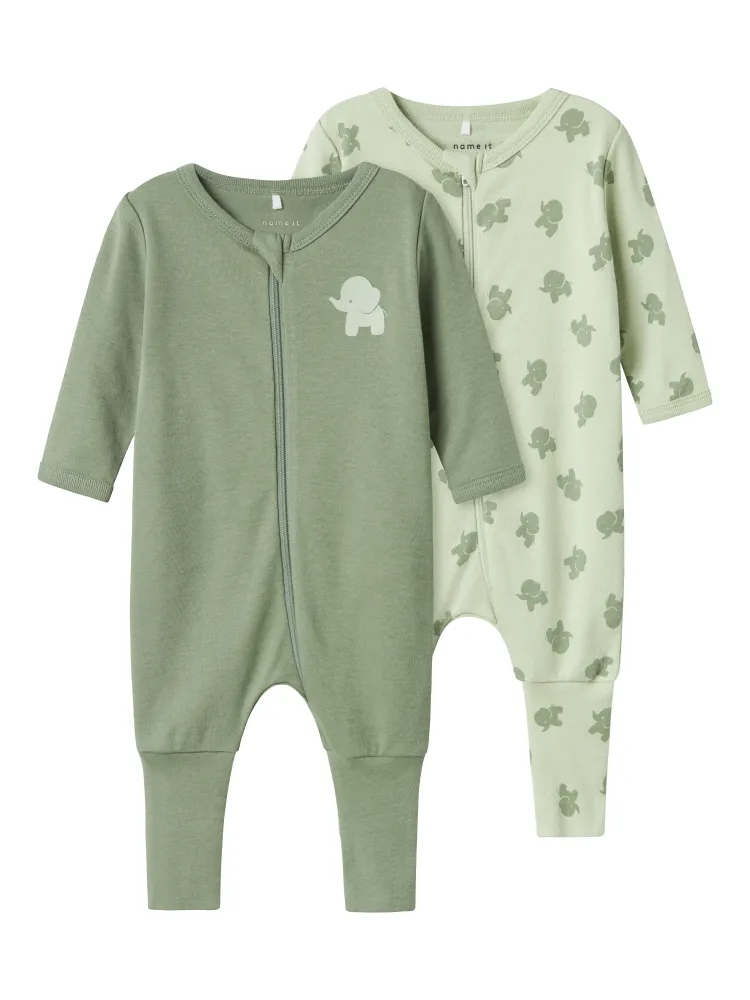 Name It Nightsuit 2 pak Elephant - Sea Foam 50