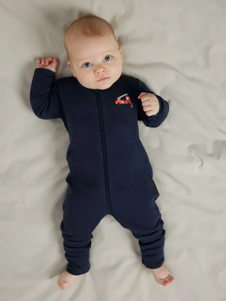Name It Nightsuit 2 pak Firetruck - Grey Melange 50