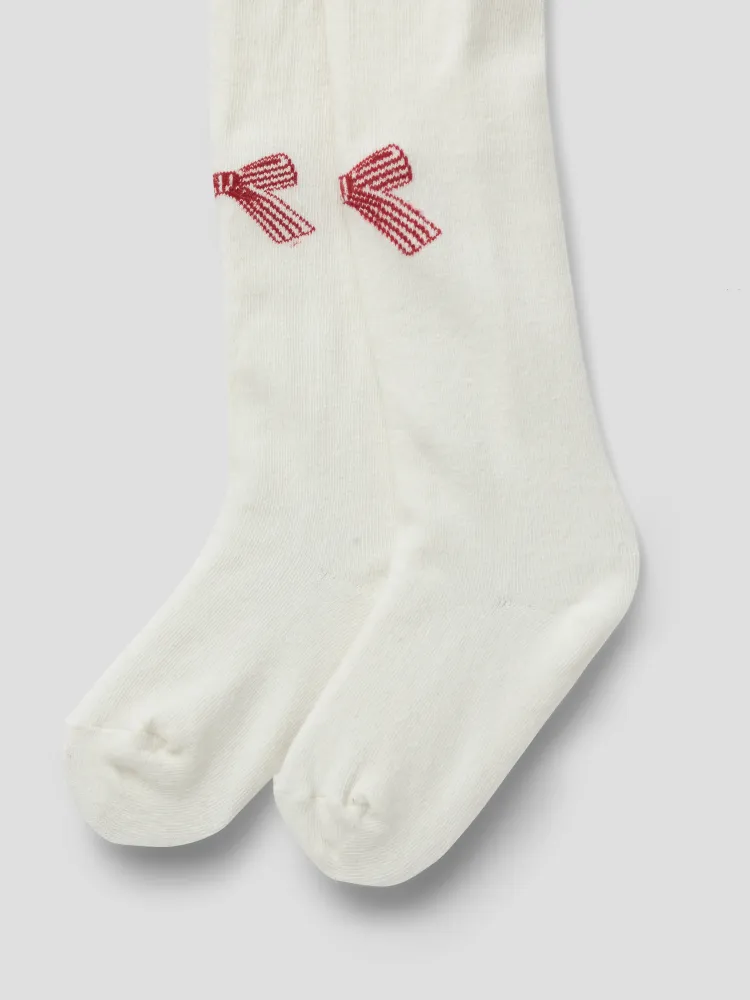 Name It Vichristmas 2 pak Strømpebukser - Jester Red/Cloud Dancer