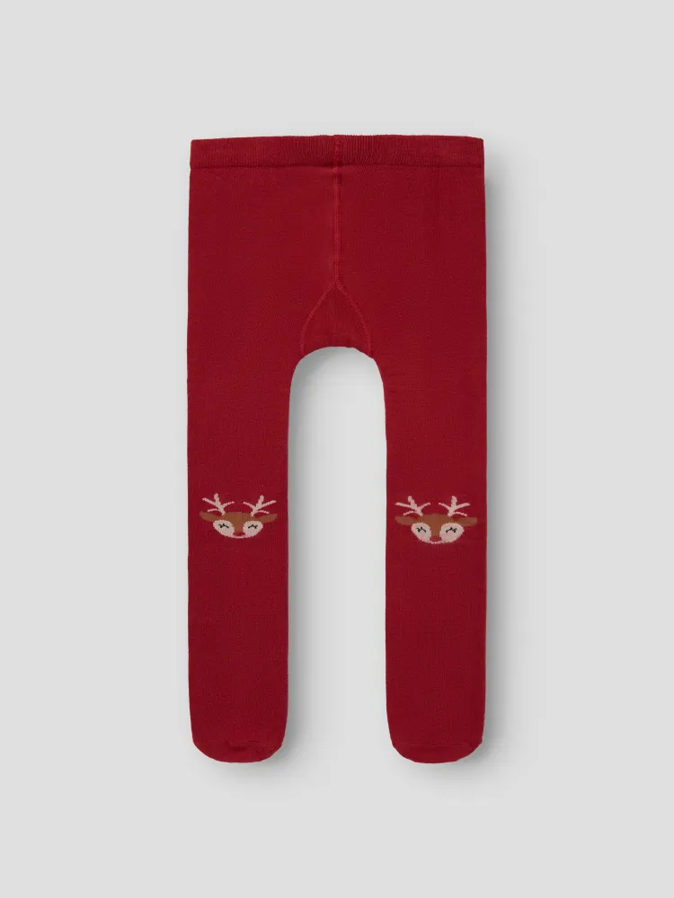 Name It Vichristmas 2 pak Strømpebukser - Jester Red/Cloud Dancer