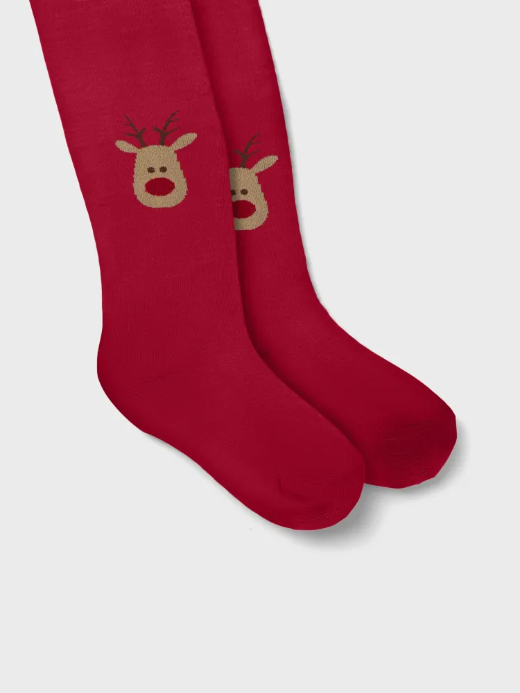 Name It Vichristmas 2 pak Strømpebukser - Onyx Sapphire/Jester Red