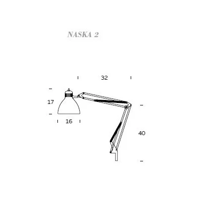 Naska 2 bordlampe fontana arte Compatible Navionics Sort
