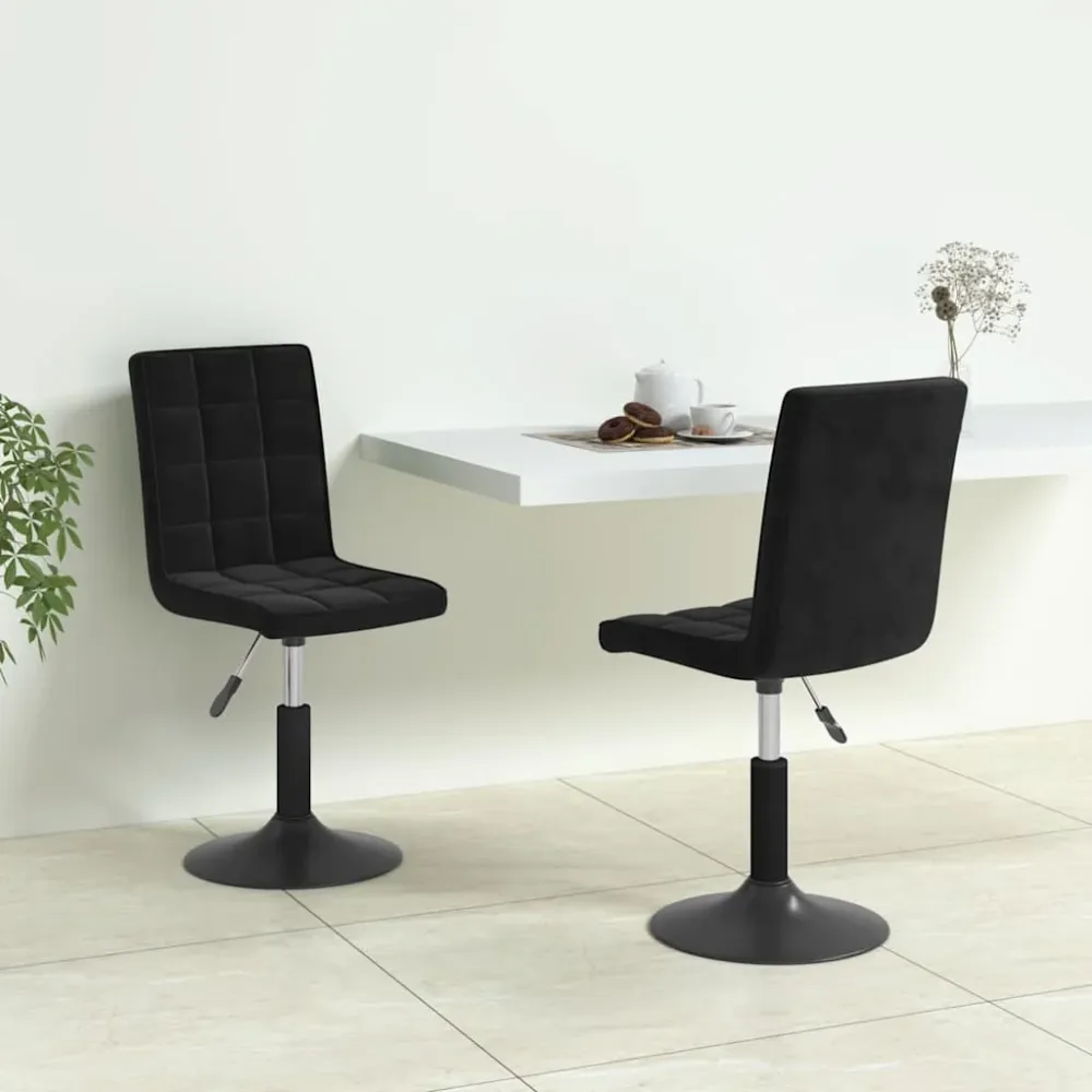NMEA 2000 drejelige spisebordsstole 2 stk. fløjl charcoal
