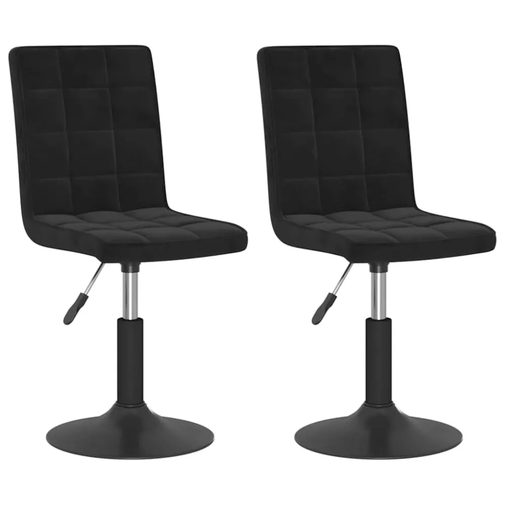 NMEA 2000 drejelige spisebordsstole 2 stk. fløjl charcoal