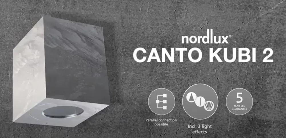 Nordlux - Canto KUBI 2 Væglampe, Kridt