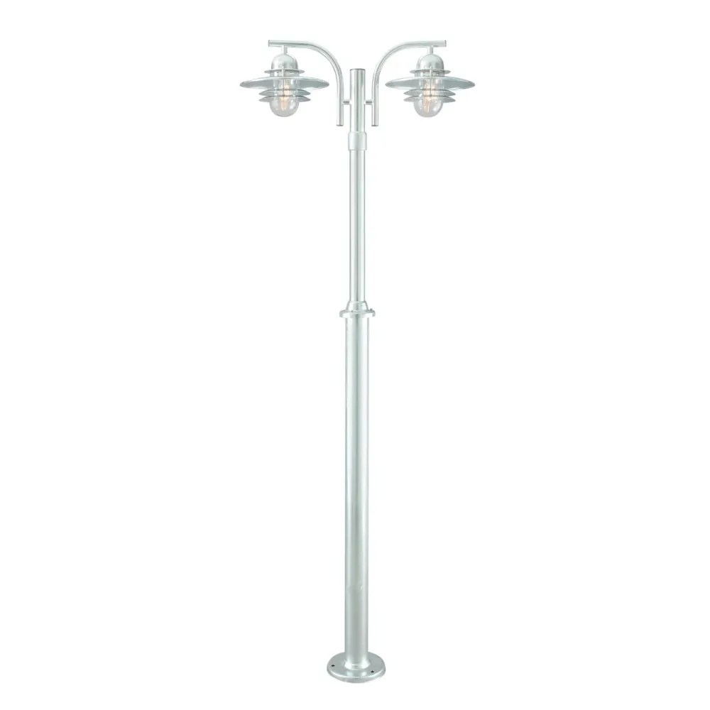 Norlys Oslo galvaniseret alloy, E27 IP55 2 x 57W - Udendørslampe