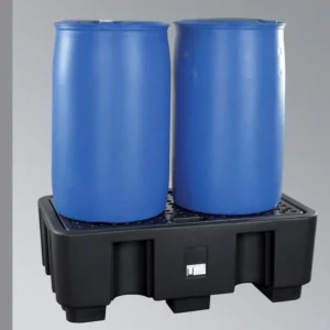 Opsamlingskar 2 x 200 liter - Plast - PE gitterrist