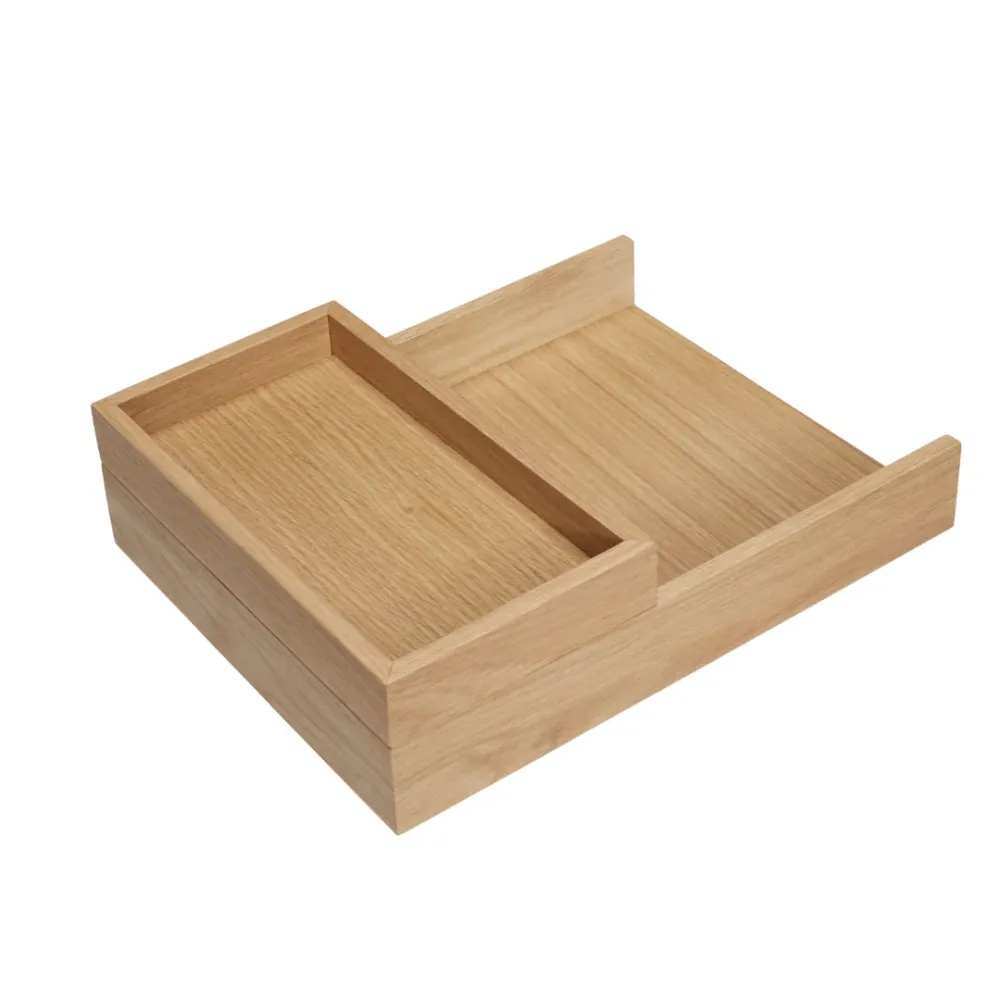Organiser Rail Desk egetræ - sæt af 2 dele
