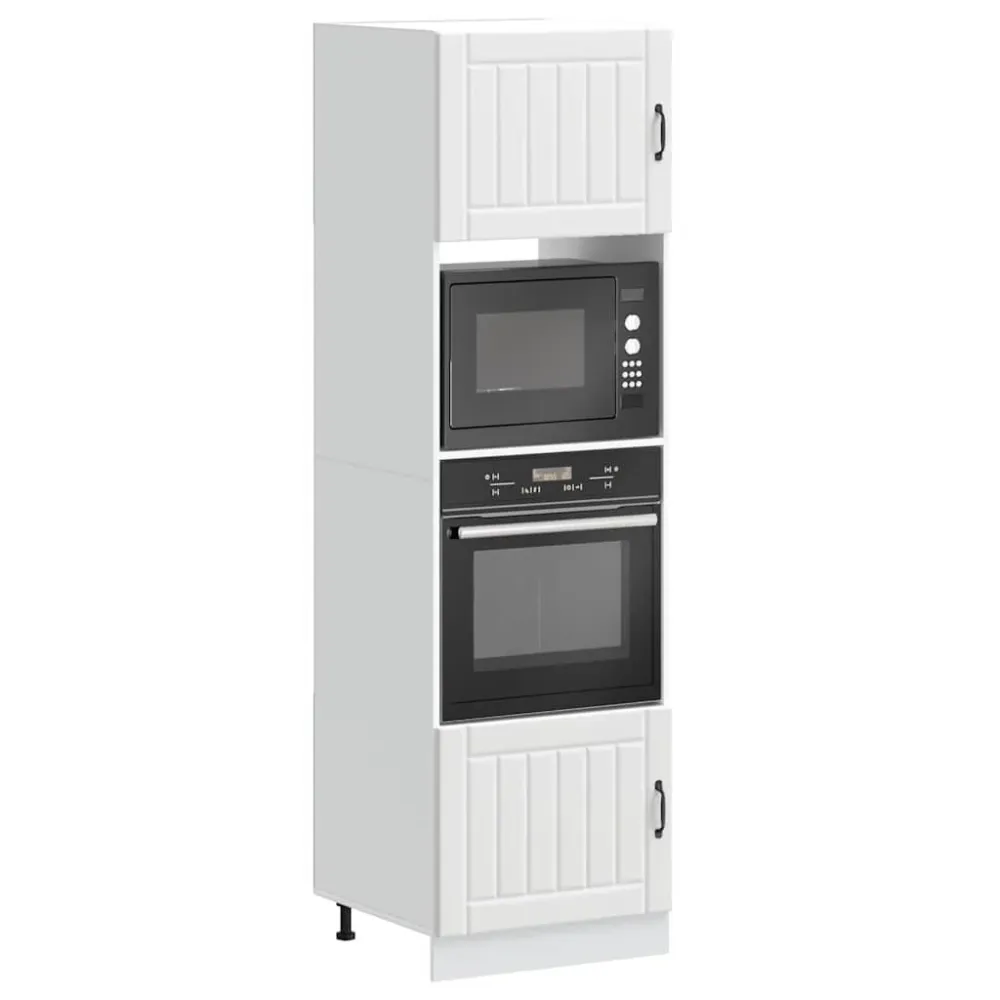 ovnskabe 2 stk. "Lucca" hvidt designed træ