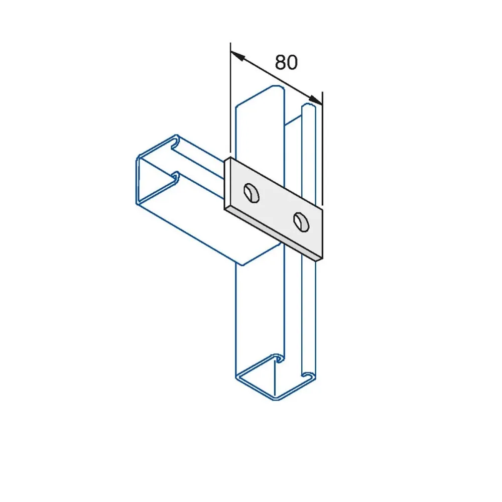 P1065 - Lige planbeslag, 2 huls