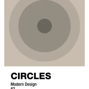 plakat: circles #2 - creamy mushroom Compatible Navionics 60