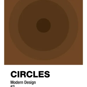 plakat: circles #2 - dark chokolade 60