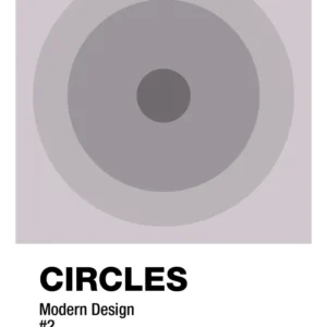 plakat: circles #2 - dusty lilac 60