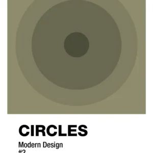 plakat: circles #2 - misty forrest 60