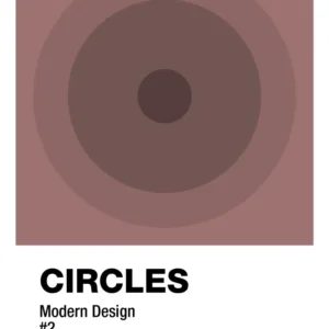 plakat: circles #2 - plum 60