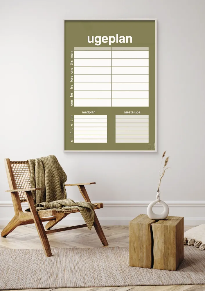 plakat: ugeplan til 2 personer - rumba tangerine 60