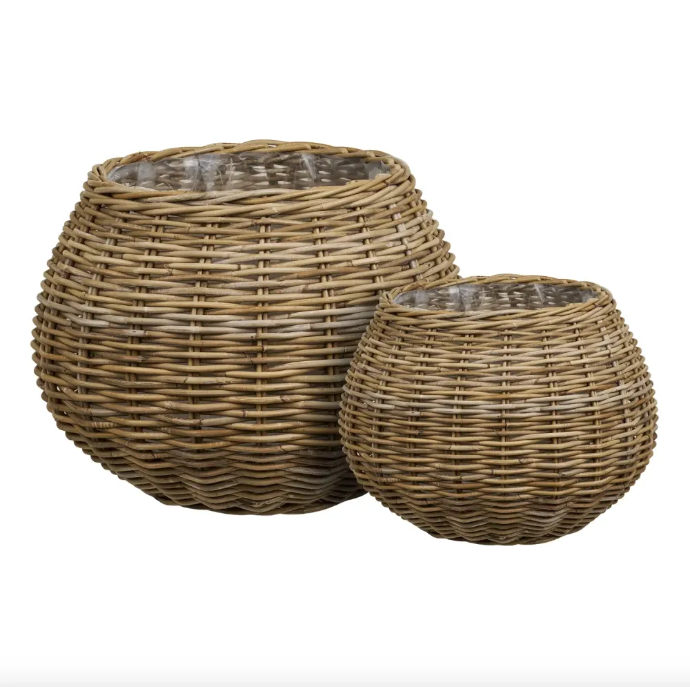 Plantekurve i natur rattan - 2 stk from Florida