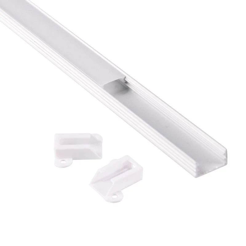 Polux overflademonteret profil til LED-strips 2 m hvidt sæt