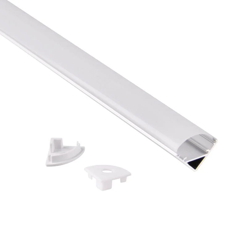 Polux vinkelprofil sæt til LED-strips 2 m satin