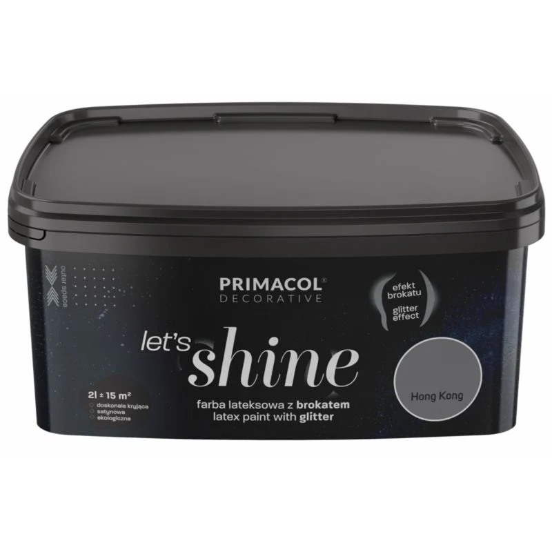 Primacol Let's Shine dekorativ maling Hong Kong mørkegrå 2 l