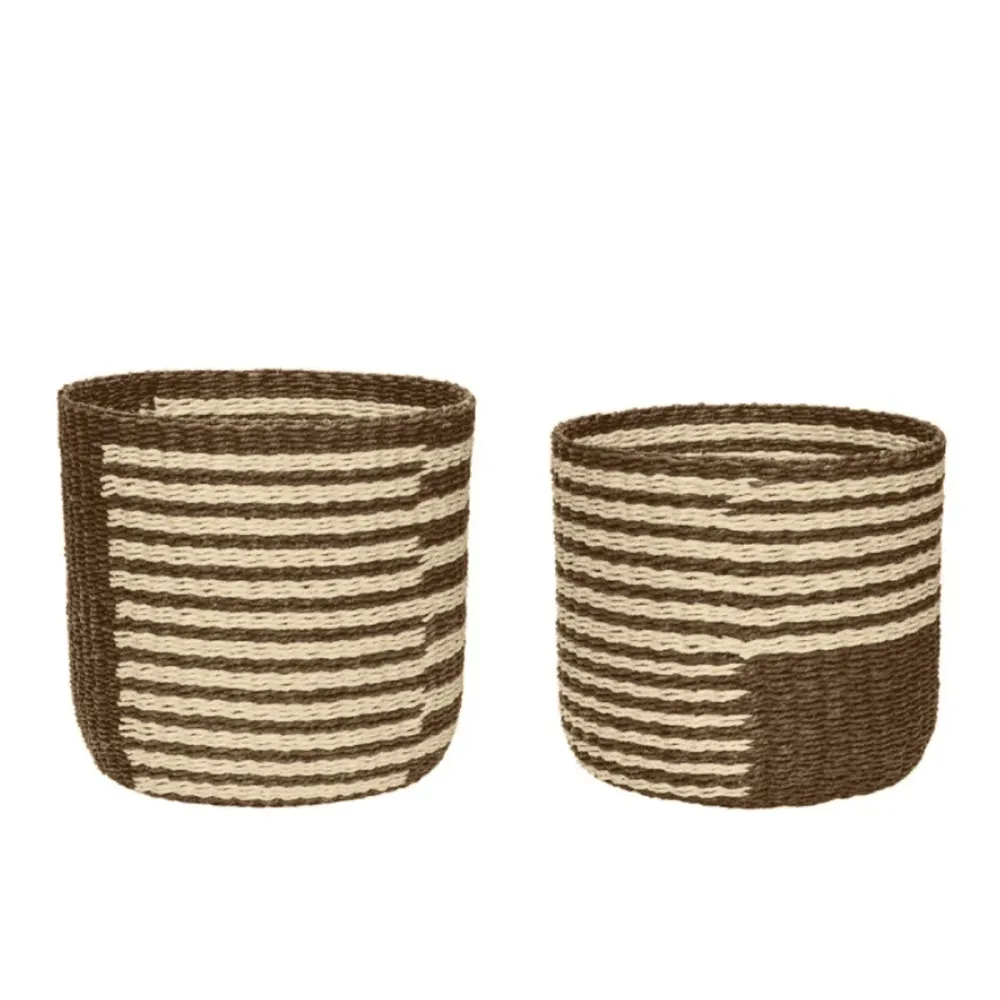 Professional Marine Hübsch Twine baskets (2 stk.) - natur/brun