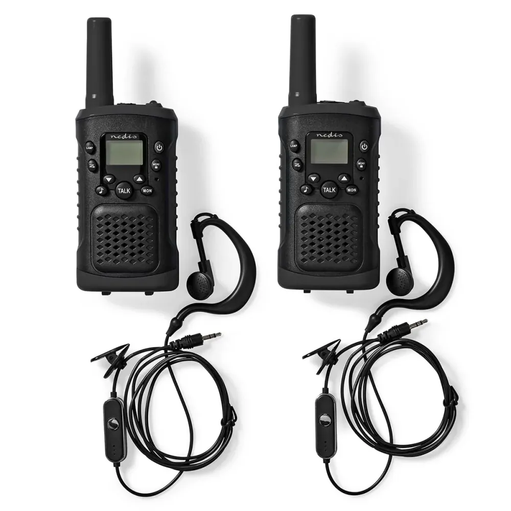 Professional Marine Nedis Walkie Talkie Sæt m. Headset (Op til 6km)