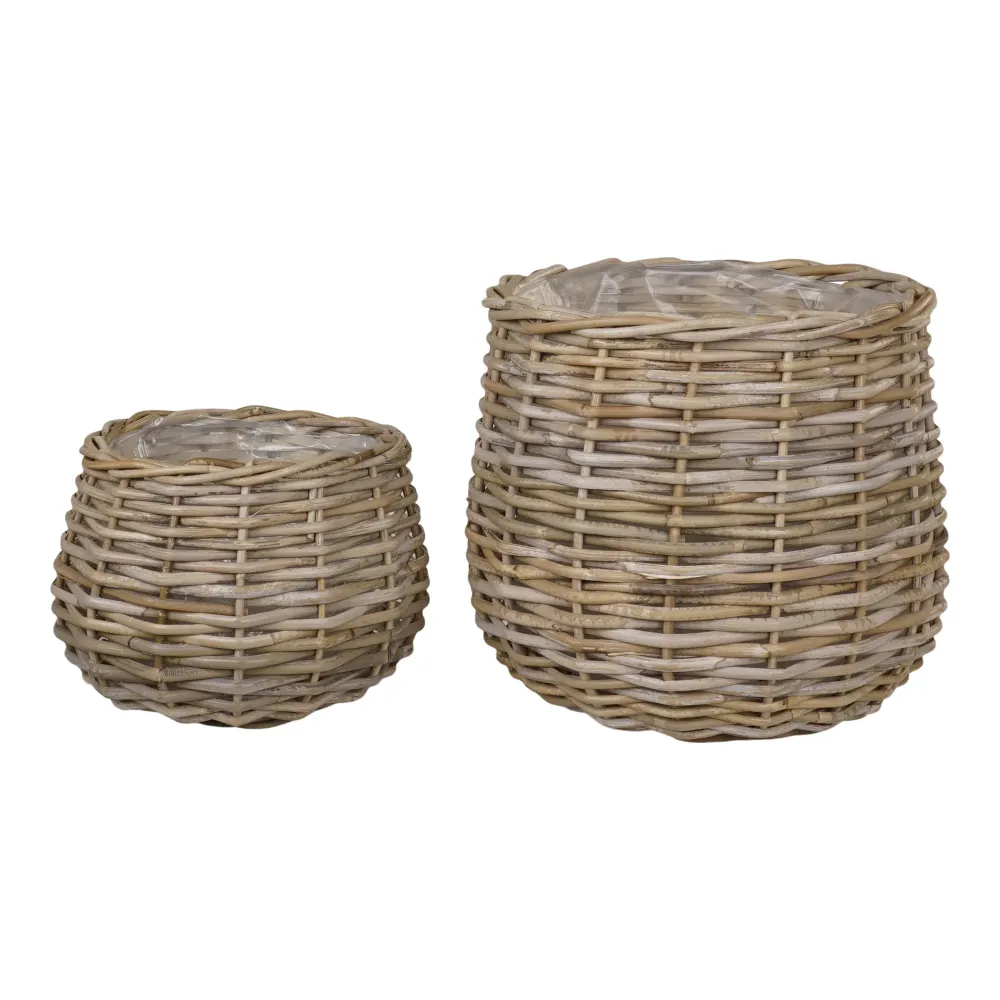 Pulo Kurve - Kurve, Kubu Rattan, Natur Sæt Af 2 | CHIRP | SideVu