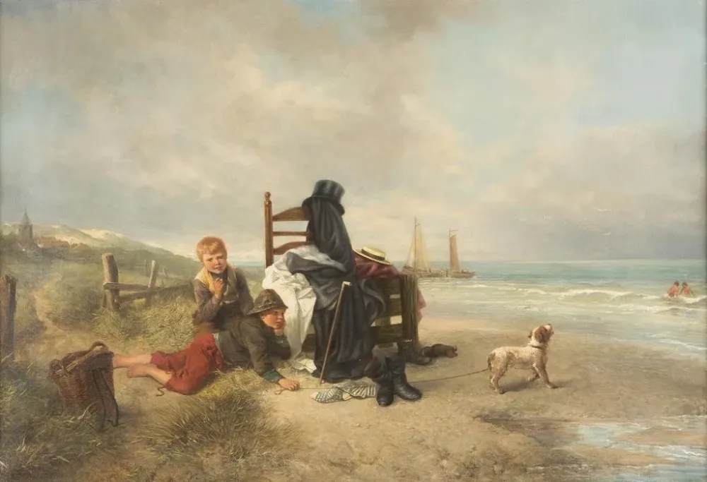 Quadro Due ragazzi spiaggia - Mari ten Kate | Stampa d'arte