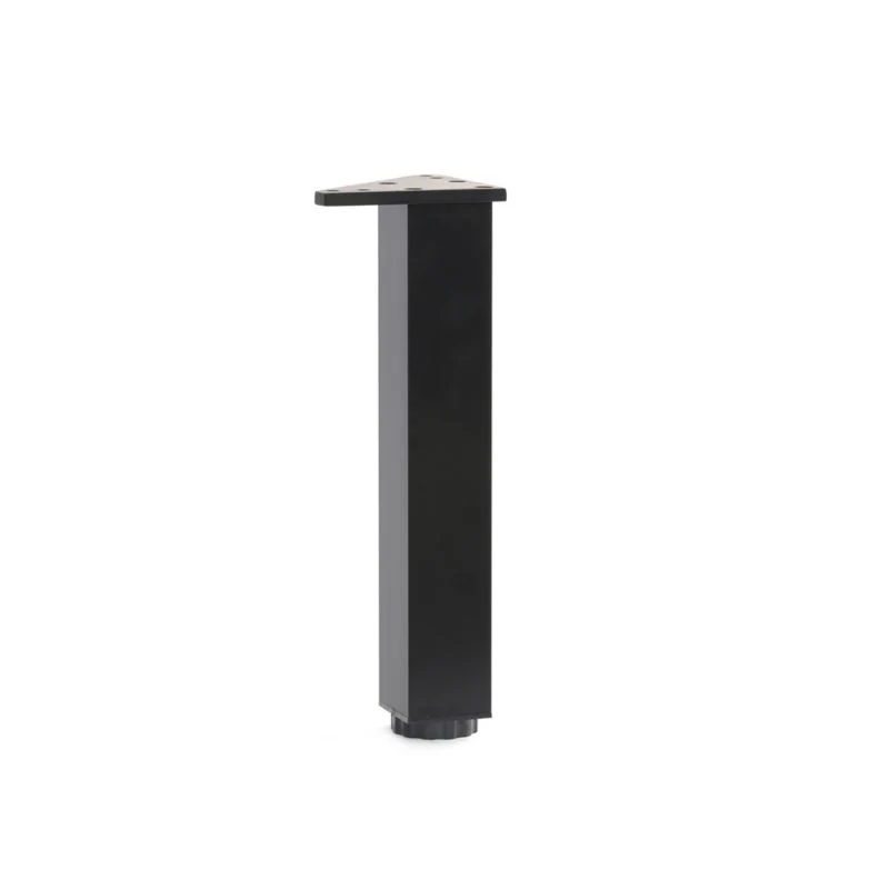 Regulerbare metalben til GoodHome-skab, mat-sort, 2 stk.