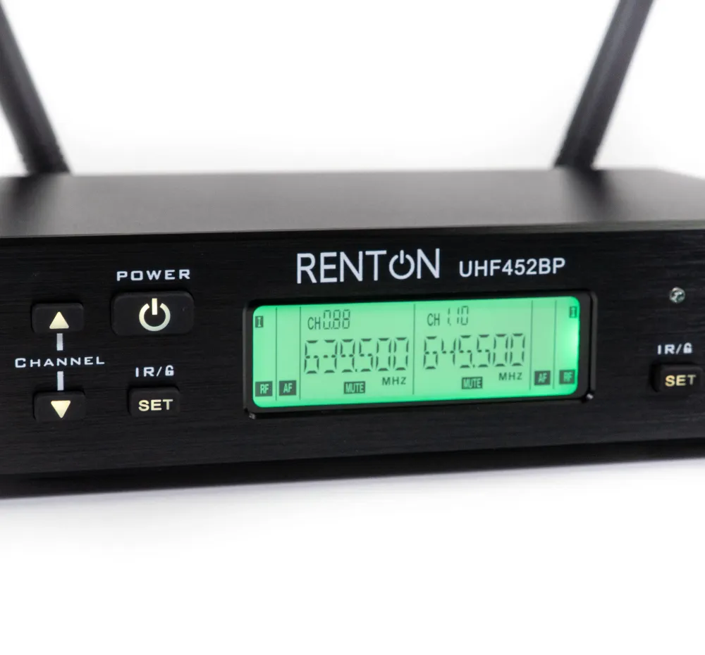Renton Pro Trådløs Mikrofon (2 kanaler) (IPX7 Waterproof)
