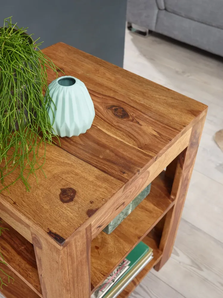 Reol Med 2 Hylder I Massivt Træ, Fsc®-Certificeret, 44 X 44 X 60 Cm