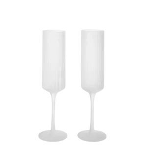 Ripple Champagne Flutes - Place 2 - Frosted